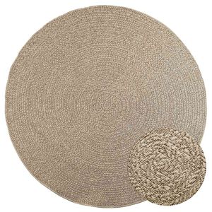 vidaXL Rug ZIZUR Beige &Oslash; 200 cm Jute Look Indoor and Outdoor