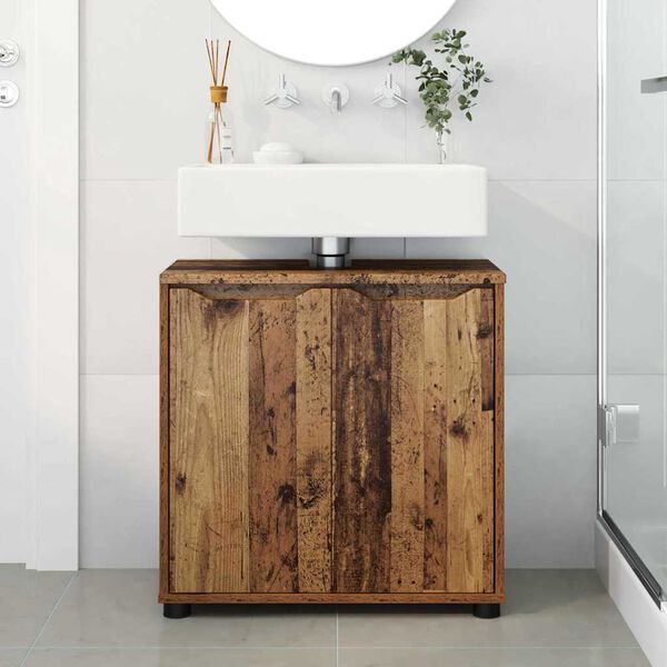 vidaXL Bathroom Basin Cabinet Old Wood 60 x 30 x 60 cm Engineered Wood
