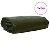 vidaXL Tarpaulin 650g / m² Olive Green 3 x 6 m Canvas with PVC Coating
