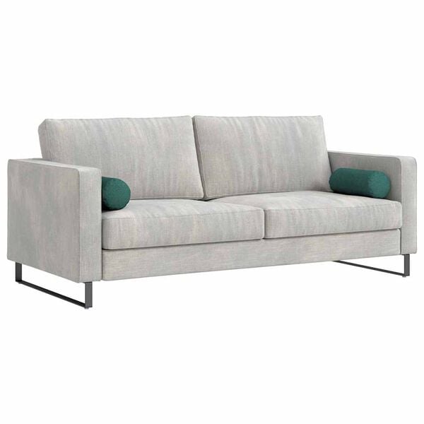 vidaXL Bolster Pillows 2 pcs Dark Green &Oslash; 15 x 40 cm Fabric