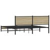 vidaXL Metal Bed Frame without Mattress Sonoma Oak 180x200 cm Super King