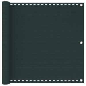 vidaXL Balcony Screen Dark Green 75 x 700 cm HDPE and Aluminium