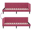 vidaXL Corner Bed Frame with Headboard Wine Red 90 cm x 200 cm Velvet