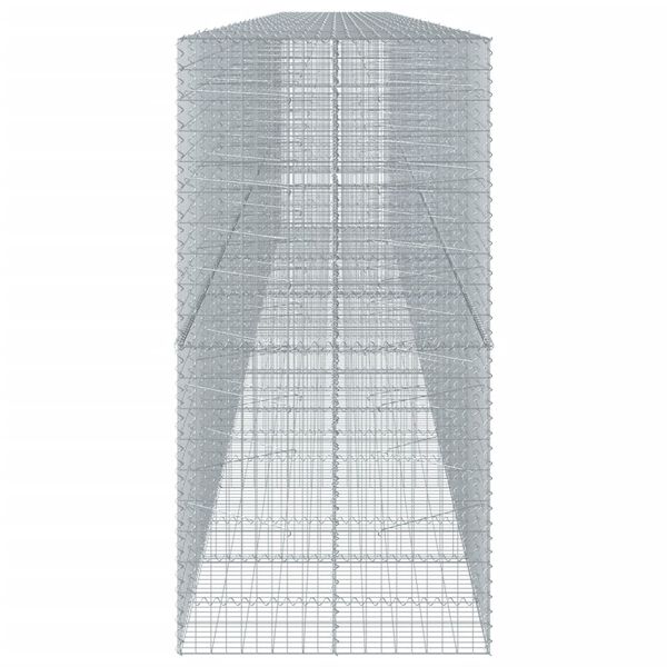 vidaXL Gabion Basket with Cover 1100x100x200 cm Galvanised Iron
