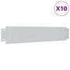 vidaXL Lawn Fence 10 pcs Galvanised Steel 100x20 cm