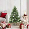 vidaXL Artificial Christmas Tree with 150 LEDs Green 120 cm PE and PVC