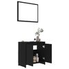 vidaXL 3 Piece Bathroom Furniture Set Black Engineered Wood