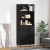 vidaXL Highboard with Drawer Black Oak 69.5 x 34 x 180 cm
