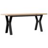 vidaXL Coffee Table Y-Frame 110x40x45.5 cm Solid Wood Pine and Steel
