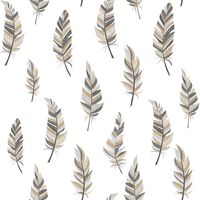 Noordwand Wallpaper Urban Friends & Coffee Feathers White and Silver