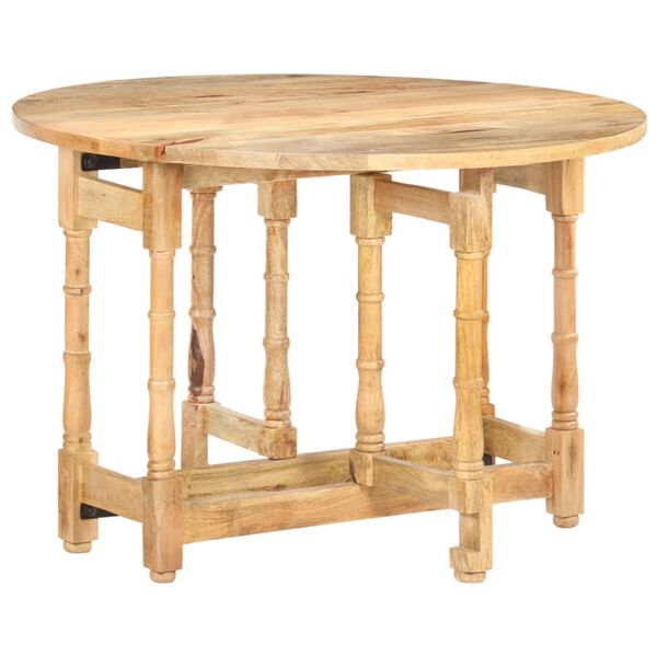 vidaXL Dining Table Round 110x76 cm Solid Mango Wood