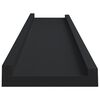 vidaXL Picture Frame Ledge Shelves 2 pcs Black 60x9x3 cm MDF