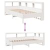 vidaXL Bookcase Bed without Mattress White 90x190 cm Solid Wood Pine
