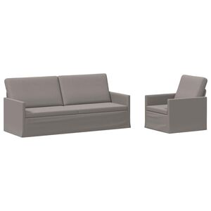vidaXL Sofa Set 2 pcs Taupe Fabric