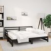vidaXL Pull-out Day Bed without Mattress Black 2x(90x190)cm