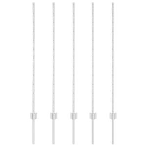 vidaXL Fence Post 5 pcs Silver 120 cm Steel