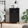 vidaXL Bedside Cabinet Black 40x42x60 cm Engineered Wood