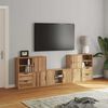 vidaXL 5 Piece TV Units with Storage ODDA Solid Wood Pine