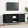 vidaXL TV Cabinet Black Oak 102 x 35 x 50 cm Engineered Wood