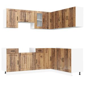 vidaXL 11 Piece Kitchen Cabinet Set "Kalmar" Old Wood Engineered Wood