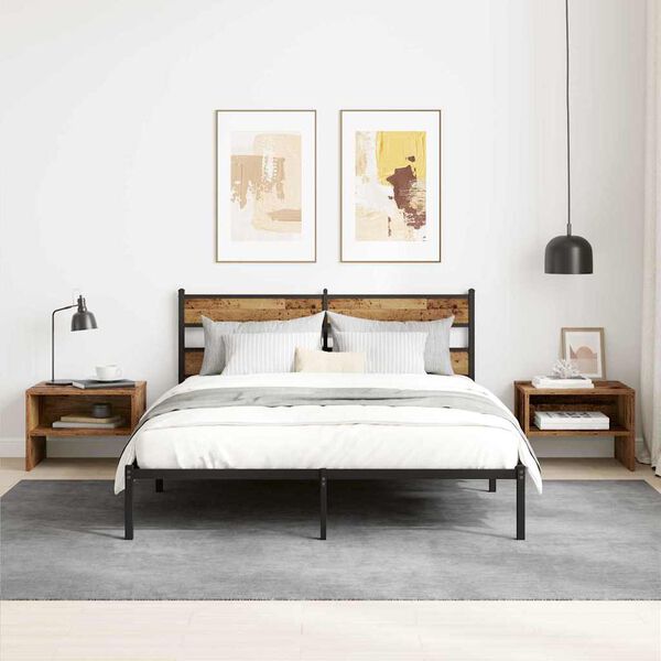 vidaXL Bedside Cabinet Old wood 40 x 40 x 30 cm Engineered wood