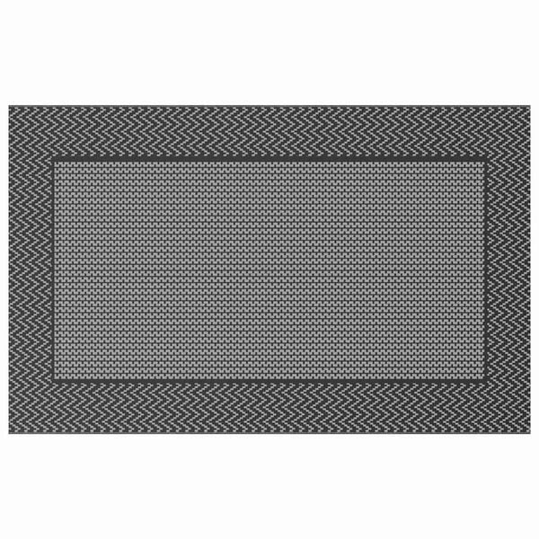 vidaXL Outdoor Rug ARAKIL Black and grey 250 x 400 cm PP