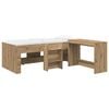 vidaXL Kids'High Bed Frame with Desk 2 pcs Artisan Oak