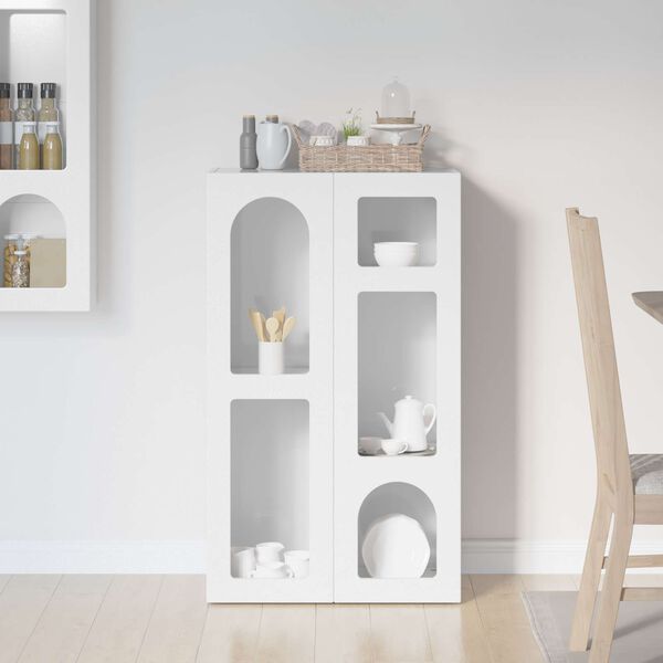 vidaXL Sideboard High Gloss White 59 x 35 x 100.5 cm Engineered Wood