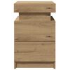 vidaXL Bedside Cabinets with LED 2 pcs Artisian Oak 35x39x55 cm Engineered Wood