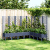 vidaXL Garden Planter with Trellis Blue Grey 200x160x142 cm PP
