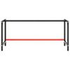 vidaXL Work Bench Frame Matte Black and Matte Red 180x57x79 cm Metal
