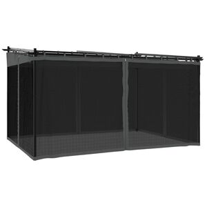 vidaXL Gazebo with Mesh Walls Anthracite 4x3 m Steel
