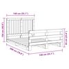 vidaXL Bed Frame without Mattress with Headboard 140x200 cm Solid Wood