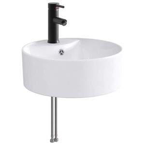 vidaXL Bathroom Wash Basin Matte Black 40.5 x 40.5 x 15 cm Metal