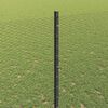 vidaXL Fence with Post Grey 1.4 x 25 m Steel