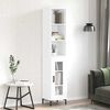 vidaXL Highboard High Gloss White 34.5x34x180 cm Engineered Wood