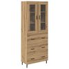 vidaXL Highboard 2 pcs Artisan Oak 69.5 x 34 x 180 cm Engineered Wood