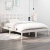 vidaXL Bed Frame without Mattress White 140x190 cm Solid Wood