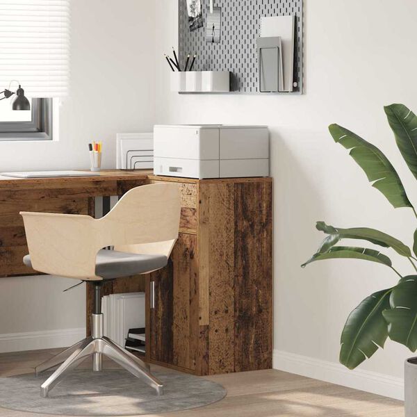 vidaXL Sideboard with Drawer Old Wood 38 x 34 x 75 cm