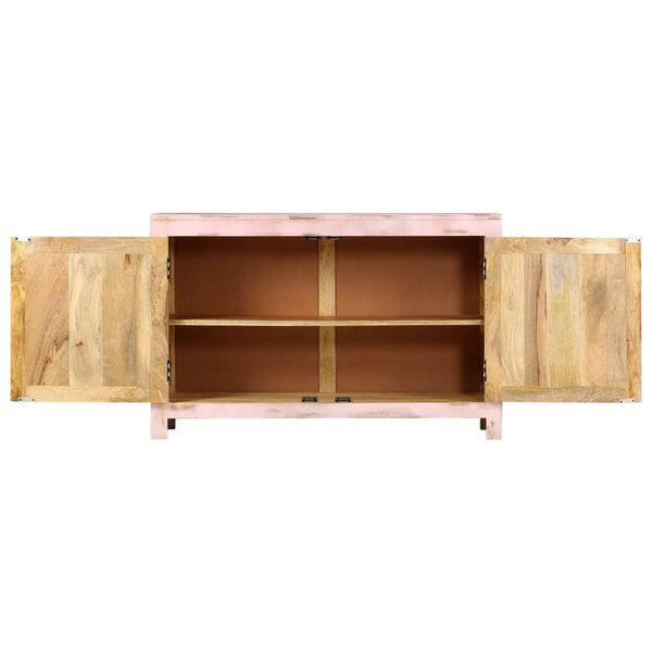 vidaXL Sideboard Light Pink 110x35x70 cm Solid Mango Wood