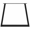 vidaXL Dining Table Legs V-Shape 3 pcs Black 80x(72-73.3) cm Steel