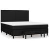 vidaXL Box Spring Bed with Mattress Black 160x200 cm Fabric