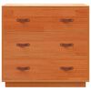vidaXL Sideboard Wax Brown 80x40x75 cm Solid Wood Pine