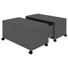 vidaXL Coffee Table | Grey | Engineered Wood | 75 x 75 x 38 cm | Extendable