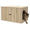 vidaXL Cat House Sonoma 85 x 55 x 50.5 cm Engineered Wood