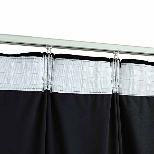 vidaXL Blackout Curtains 2 pcs with Hooks Velvet Black 140x225 cm