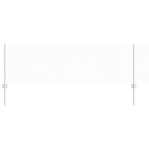 vidaXL Hexagonal Fence with Post 25 x 0.6 m Galvanised Steel Silver
