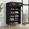 vidaXL Shoe Cabinet Black 60x35x105 cm Engineered Wood