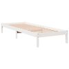 vidaXL Extra Long Bed Frame without Mattress White 90x220 cm Solid Wood Pine