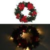 vidaXL Christmas Wreath with LED Lights Green 60 cm PVC
